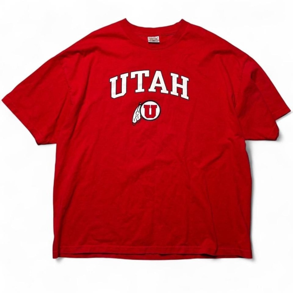 Utah Utes TCX Red University Cotton T-shirt Size 3XL Sports Football